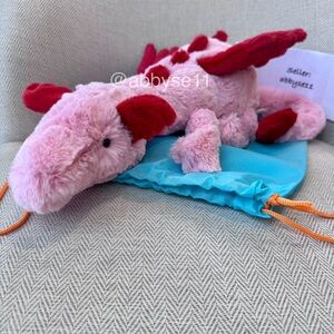 Jellycat Heart Dragon Plush Toy NWT Authentic With Dust Bag VAL2DD ♥️